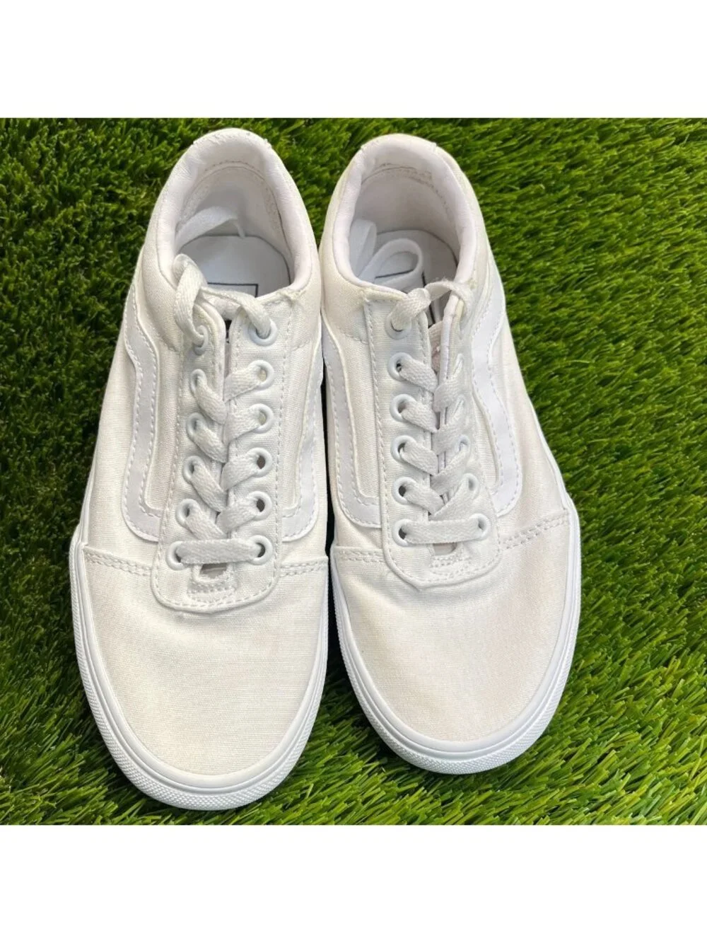 Vans Old Skool Stackform Womens Size 6 White Athletic Platform Shoes Sneakers